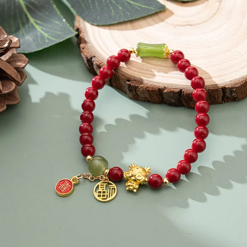 2024 Chinese Style Dragon Year Luck Bracelet.