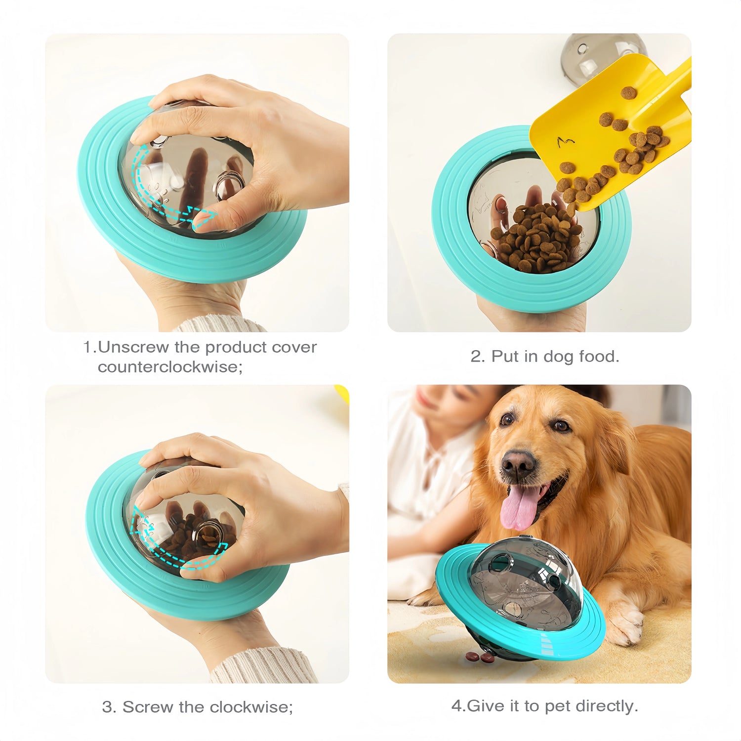 Dog Toys Increase Intelligence Elliptical Track Rolling Ball Leaky Food Develop Good Habits Sturdy Durable Interactive Pet Toy