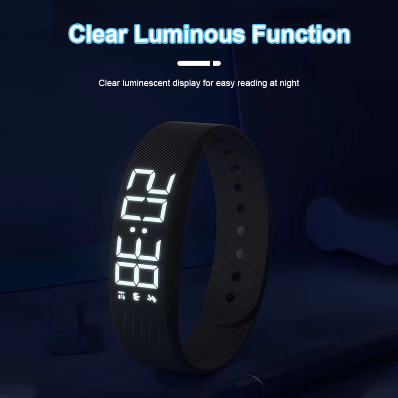 Smart sports bracelet with vibrating alarm clock.