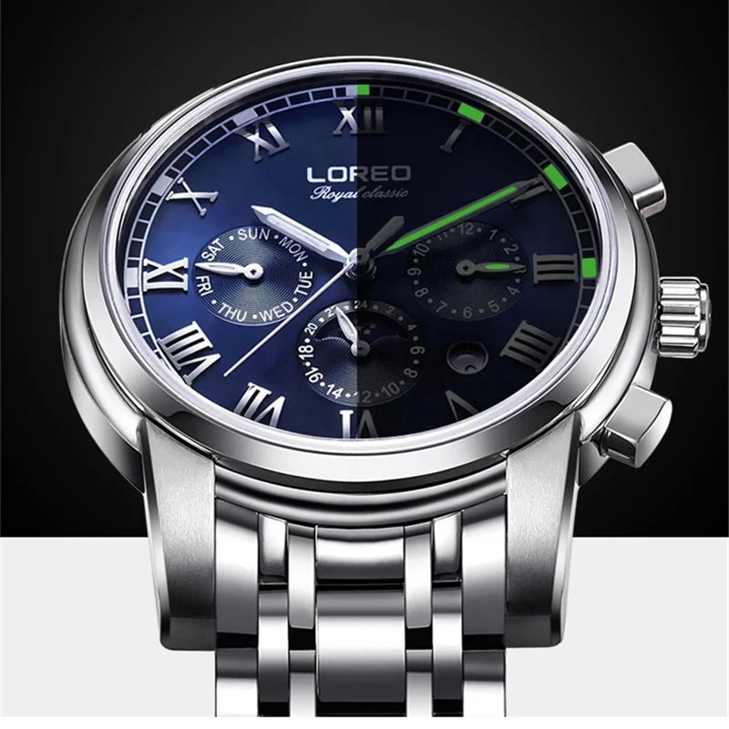 LOREO Luxury Brand Men's Watch Waterproof.