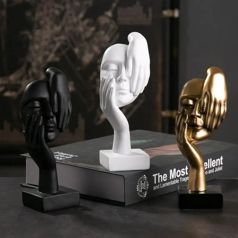 Abstract Face Statue Sculptures and Figurines.