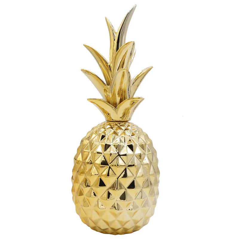 Nordic Minimalist and Luxurious Ceramic Pineapple Gold Creative Home and Living Room Decorations and Ornaments