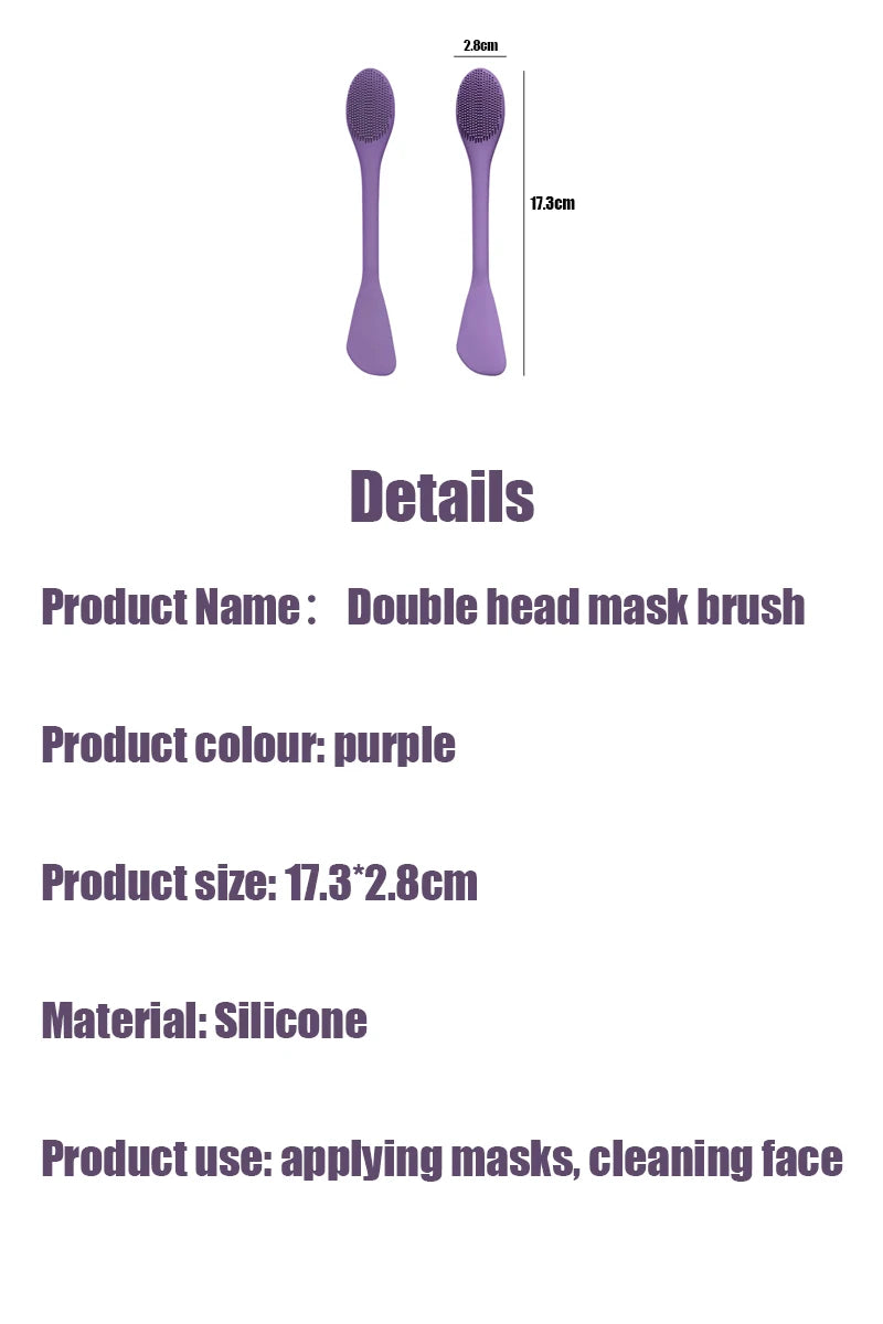 Facial Mask Brush Silicone Facial Mask DIY Brush Original Dual use Mud Film Brush Film Adjusting Beauty Tool Beauty With Box