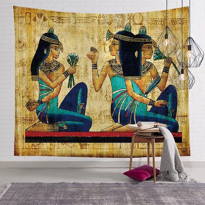 Ancient Egyptian Wall Tapestry Retro Decoration .