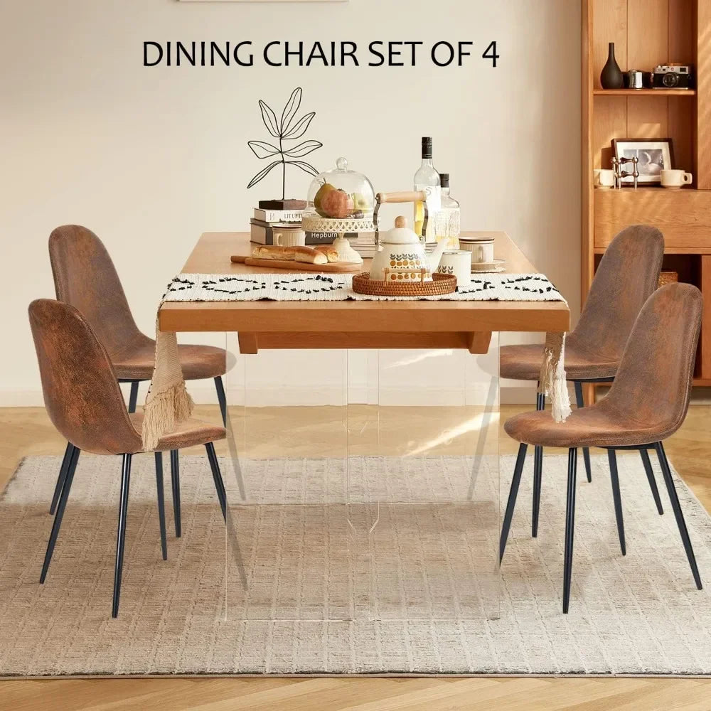 Dark Brown Dining Chair  Set of 4 Kitchen.