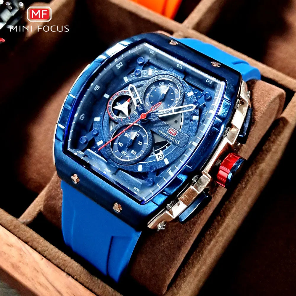 MINI FOCUS Sport Chronograph Quartz Watch for Men.