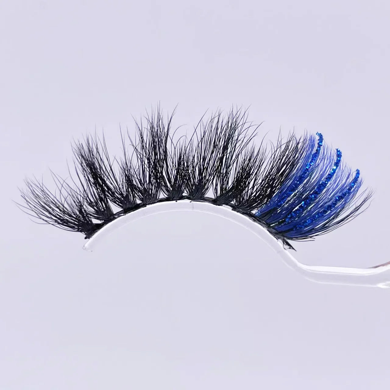 New glitter ombre Colored Lashes 20MM Mink Lashes Wholesale Dramatic Colorful Natural Eyelashes Extension Make up Fake Eyelashes