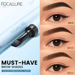 FOCALLURE Waterproof Eyebrow Cream Eyeliner Pencil 2 In 1 Long-lasting Soft Smooth Eyebrow Enhancer Gel Makeup Cosmetics