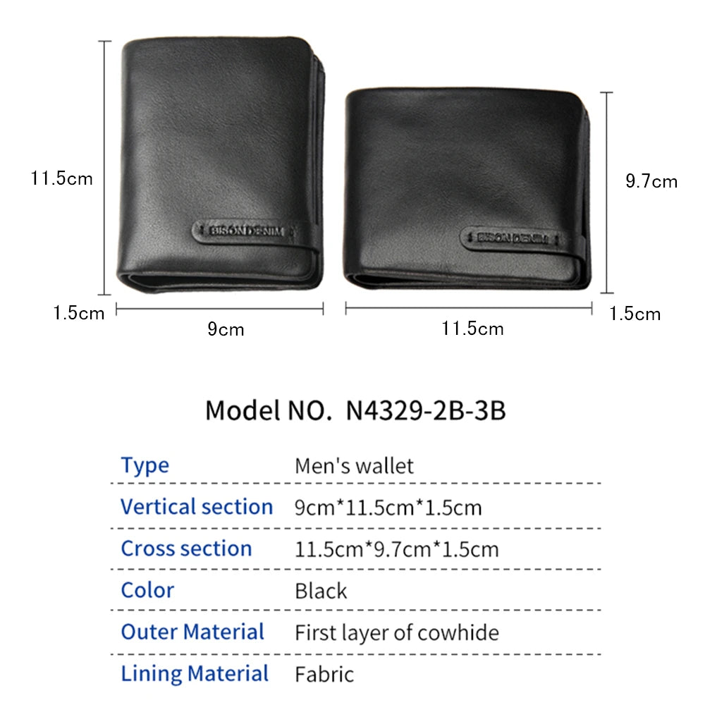 Super Soft Genuine Leather Men Wallet Brand Luxury.