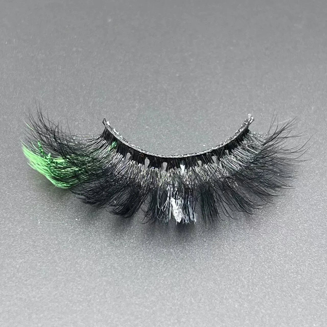 New glitter ombre Colored Lashes 20MM Mink Lashes Wholesale Dramatic Colorful Natural Eyelashes Extension Make up Fake Eyelashes