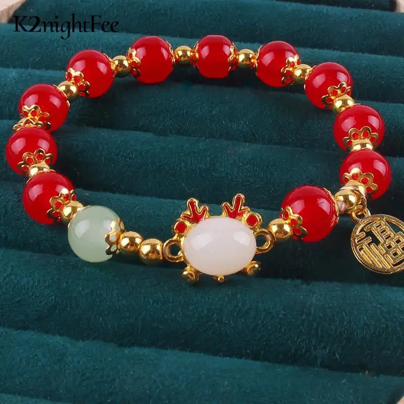 Chinese Style Zodiac Dragon Fu Sign Bracelet