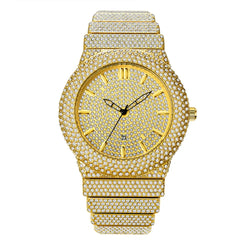 Watches For Male Fashion Diamond Golden.