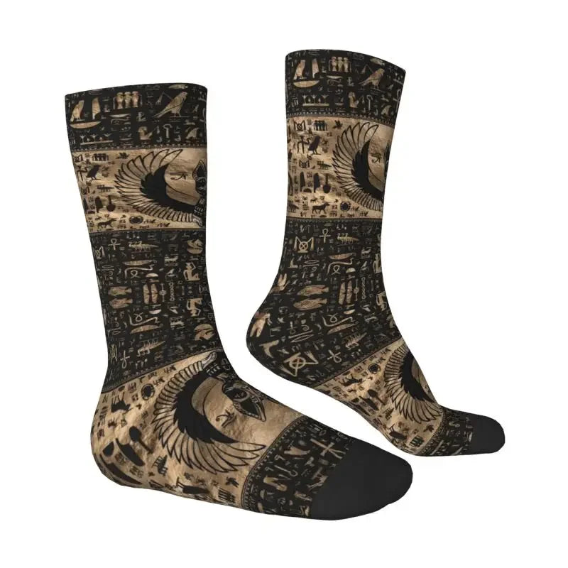 Egyptian Cat Men's Crew Socks Unisex Fashion.