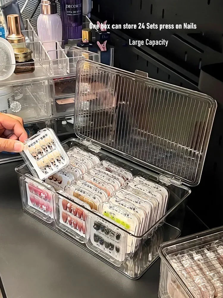 Acrylic Press-On Nail Organizer Lid-Transparent.