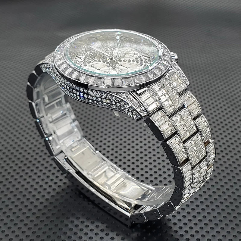 High End Luxury Men Watch Iced Out Spare.