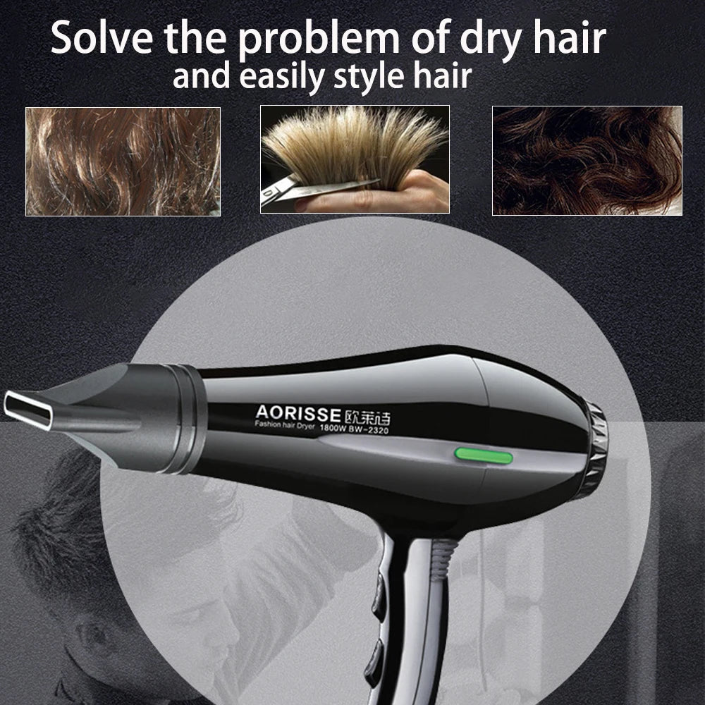 Professional Hair Dryer 1800W Blow Drier Air Blower Hair Styling Appliances Straightener and Curlers Hair Care 220V 110V