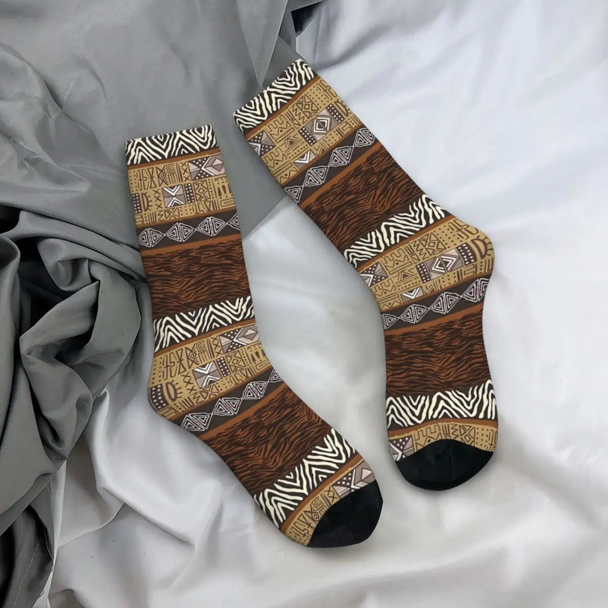 Funny Men's Socks Abstract Mixed African.