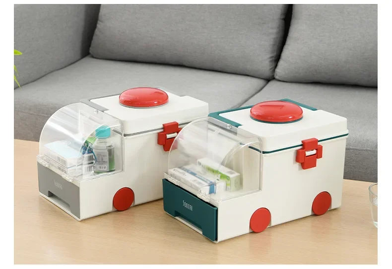 Multifunctional Ambulance Medicine Box Large Capacity.