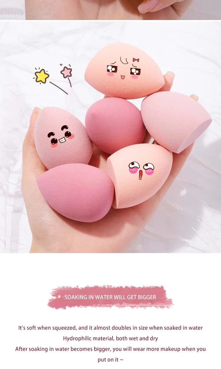 4pcs Makeup Sponge Blender Beauty Egg Cosmetic Puff Soft Foundation.