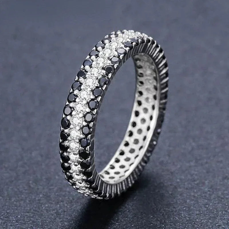 SODROV Women's Black Ring Trend Gothic Wholesale Accessories Jewelry Rings for Women Bride Wedding Band Women Gift Jewelry