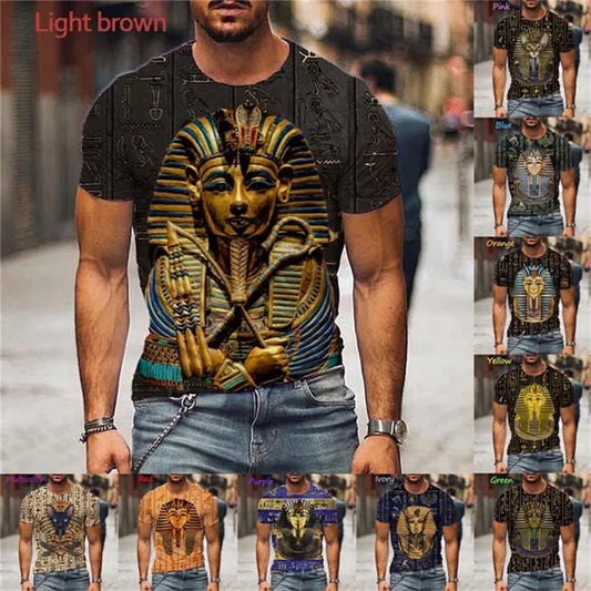 Egyptian Pharaoh 3D Printed T-Shirt Personality Ancient Horus Egyptian God Eye Egyptian Pharaoh Fashion Unisex Streetwear TShirt