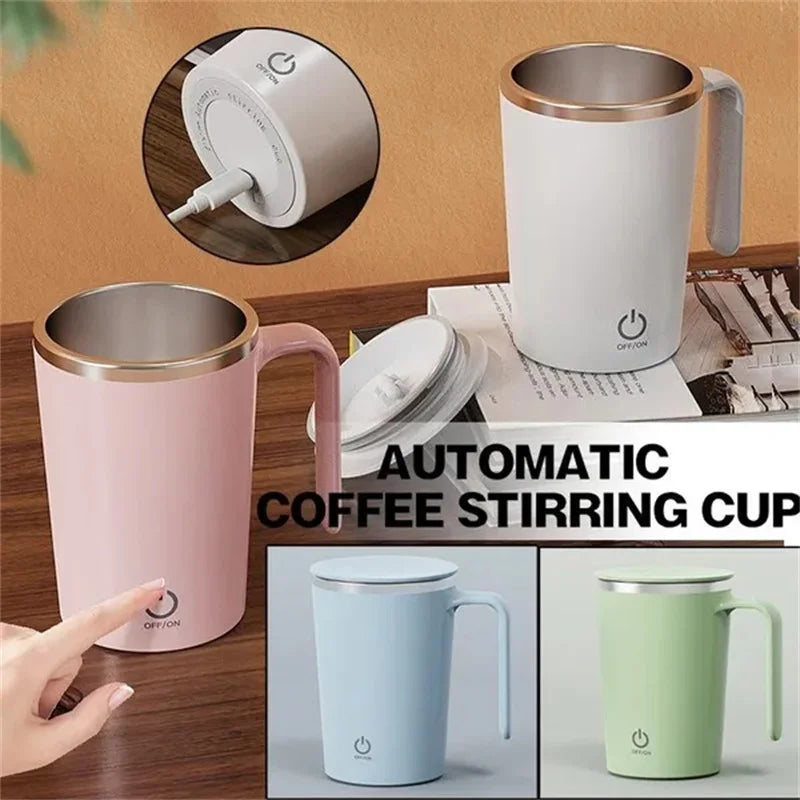 Self Mug Electric Magnetic Mixing Cup.