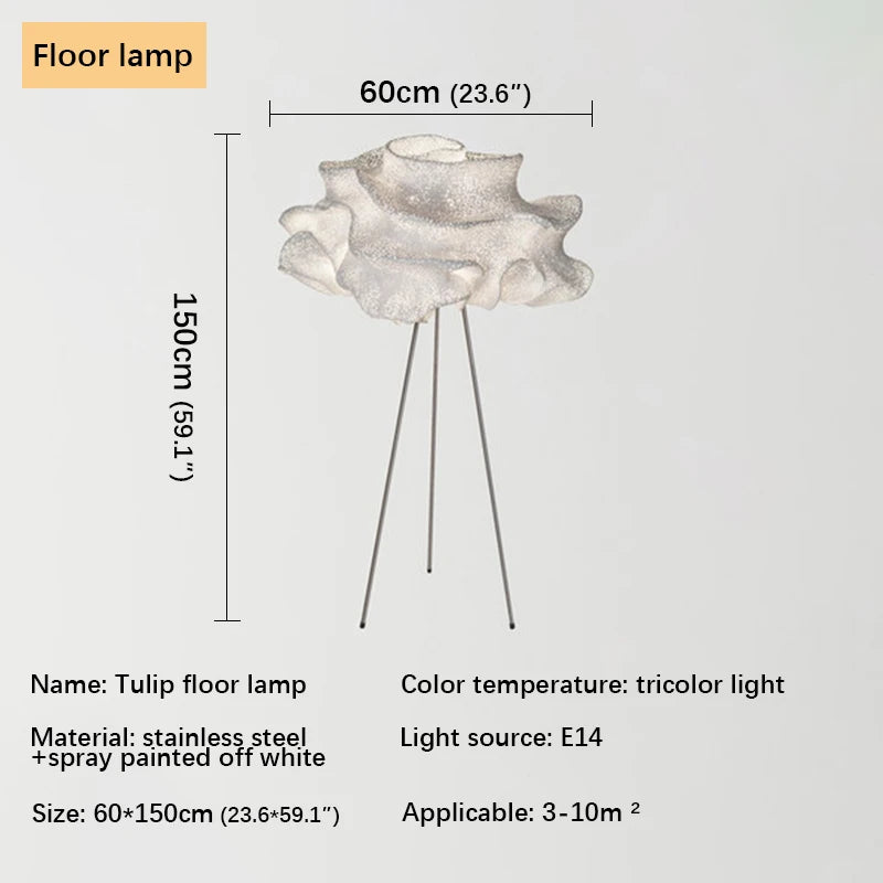 TEMOU  Nordic Table Lamp Fashionable Modern  Living Room Bedroom Creative Tulip Flowers LED Decoration  Desk Light