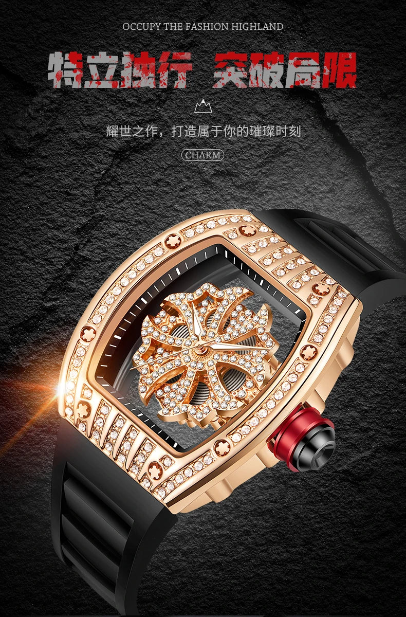 Luxury Diamond Men's Watch Fashion Automatic.