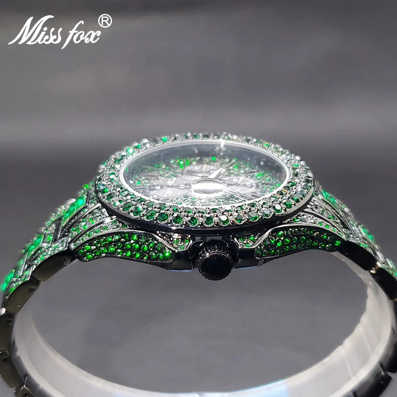 Green Quartz Watch For Men Luxury Watches