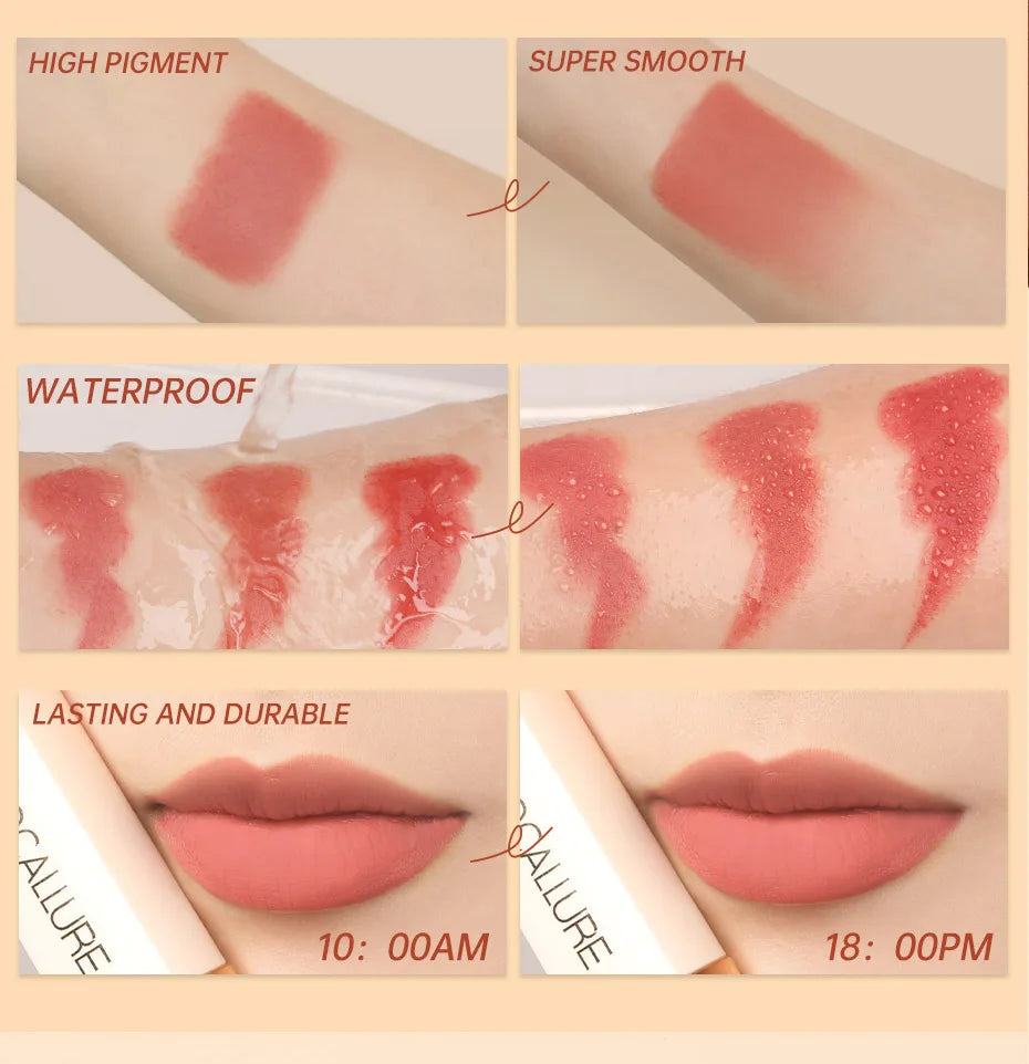 FOCALLURE Natural Matte Lipstick Waterproof Long-lasting Smooth Moisturizing Lip Balm Lightweight Lip Glaze Makeup Cosmetics