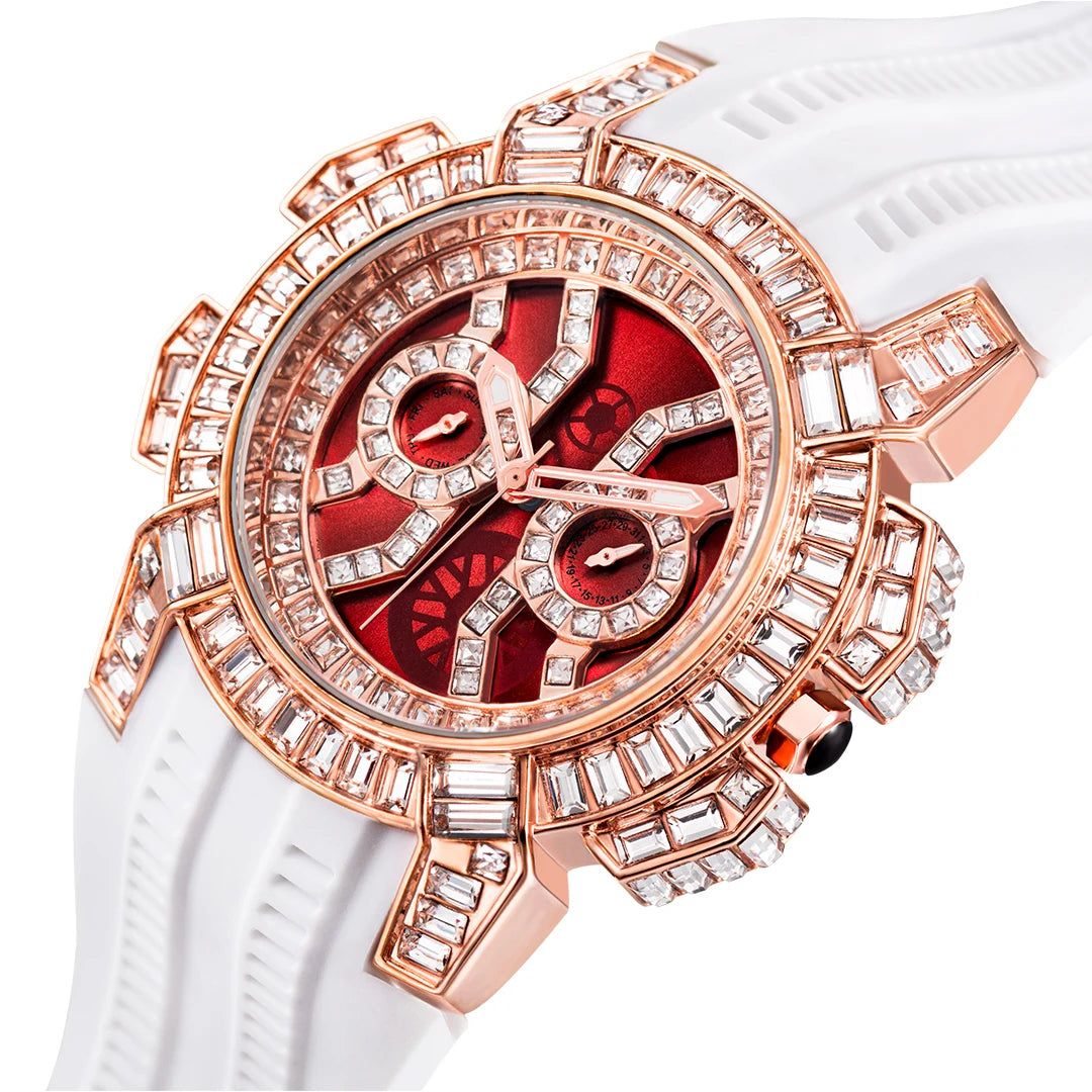 MISSFOX New Red Quartz Watch For Men.