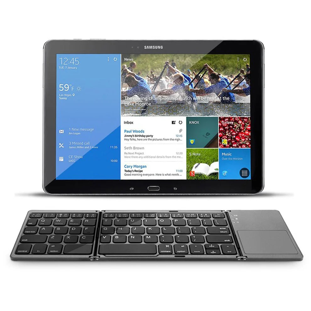 Foldable Wireless Keyboard Ultra Slim Touchpad.