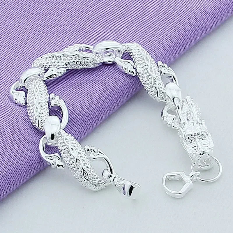 Fine 925 Sterling Silver Charm Bracelets  White.