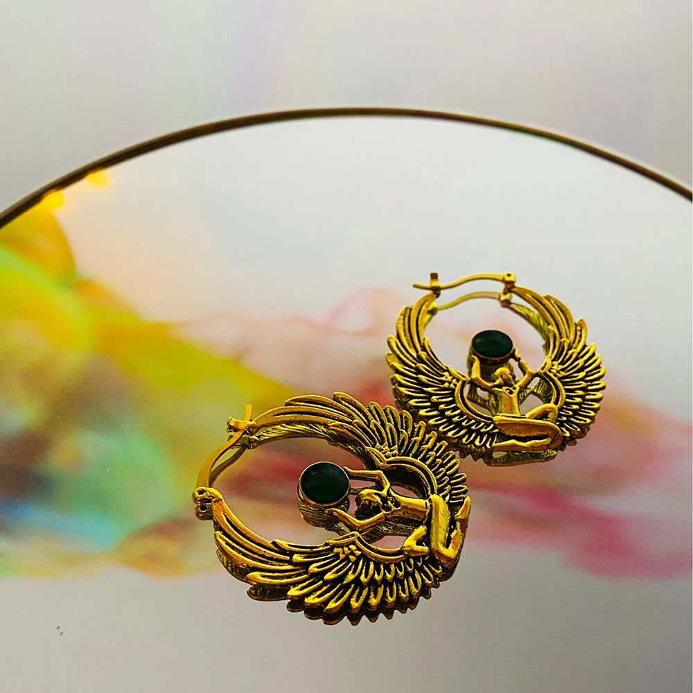 Ancient Egyptian Mythology Wings Earrings for Women.