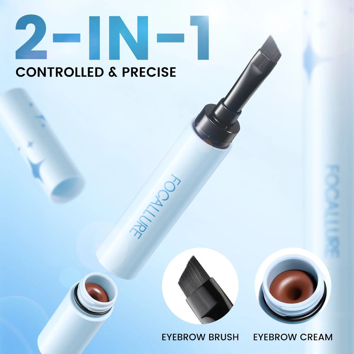 Waterproof Eyebrow Cream Eyeliner Pencil 2 In 1.