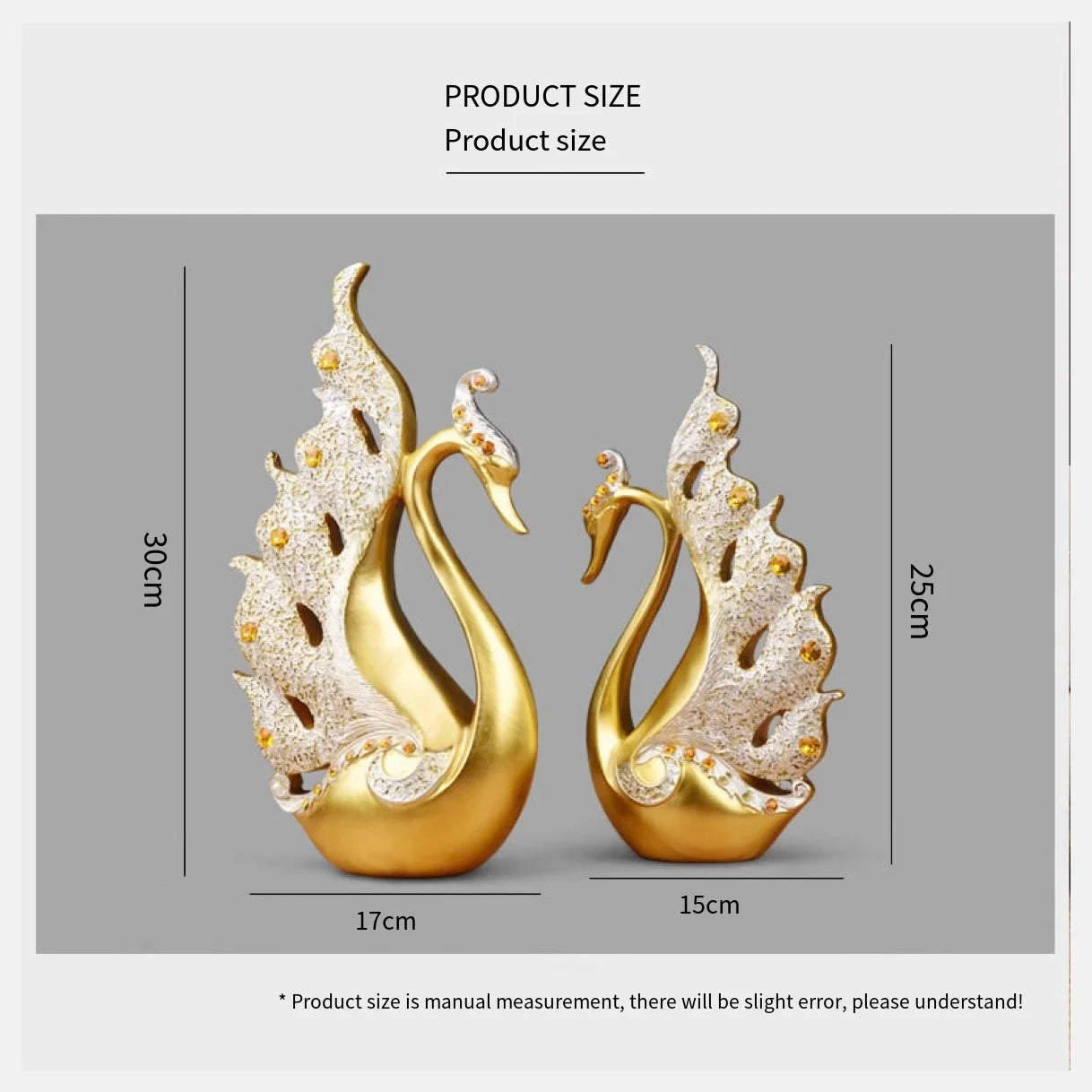 Modern Luxury Swans for home accessories living room TV set artwork for Entryway wine set decoration