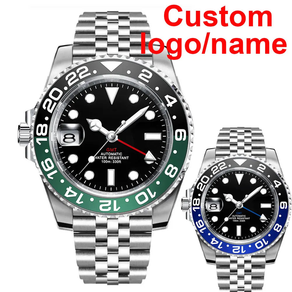 Custom Automatic Men's Watch Left GMT.