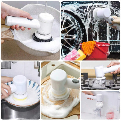 Electric Spin Scrubber Rechargeable with 5Pcs Brush.