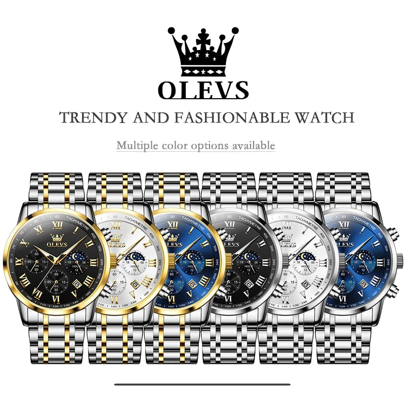 OLEVS Men's Watches Original Fashion Roman Numera.