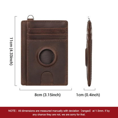 Slim RFID Blocking Airtag Wallet with Credit Card Holder Genuine.