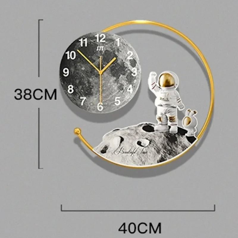 Astronaut Moon Landing Wall Clock Light.