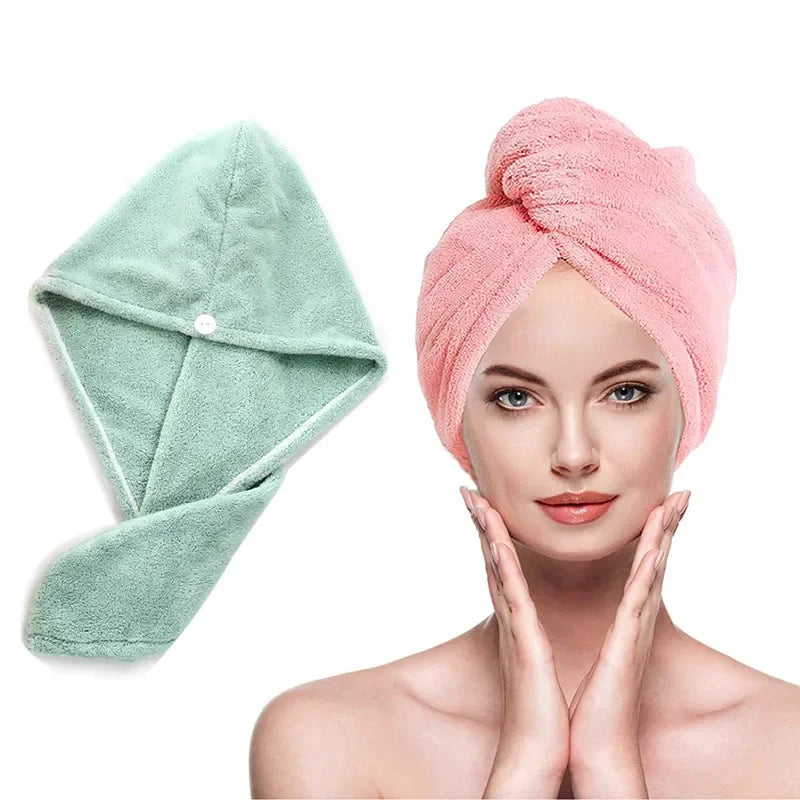 Women Hair Drying Hat Quick-Towel.