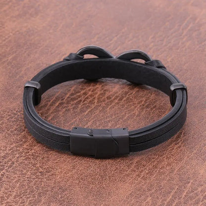 Fashion New Style Leather Bracelet Infinity Logo Special Popular Pattern Men&