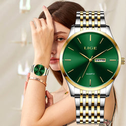 LIGE Top Brand Luxury Elegant Woman Watch