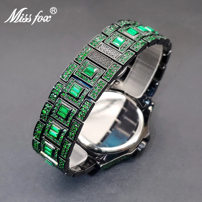 Green Quartz Watch For Men Luxury Watches