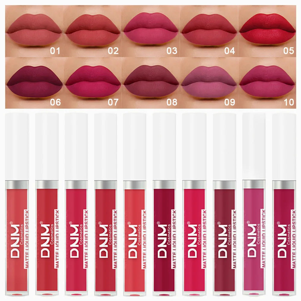 18 Colors Matte Velvet Lip Glaze Waterproof Long-Lasting Not Easy To Fade Lip Gloss Lipstick Waterproof Makeup Cosmetic Tool