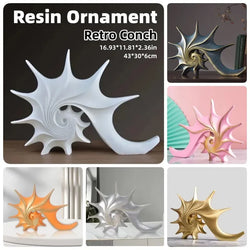 Product Description: Retro Conch Ornament Light Luxury Home Decor.