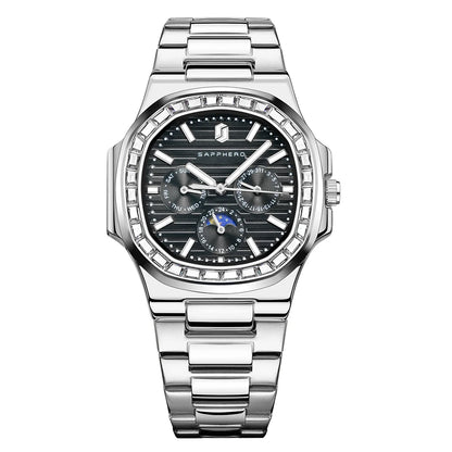 SAPPHERO Square Mens Watches Fashion Diamond.