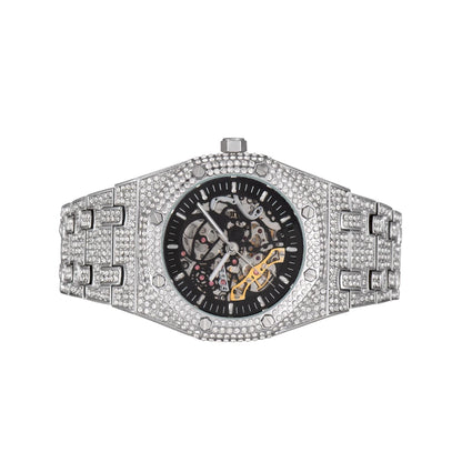 Iced Out AAA Diamond Watch Men Luminous Gear.