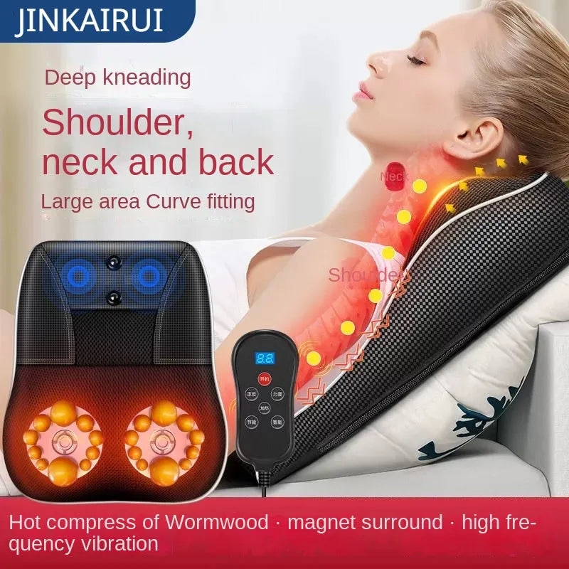 Jinkairui Electric Shiatsu Head Neck Cervical Ttraction Body Massager Car Back Pillow with Heating Vibrating Massage Device*****